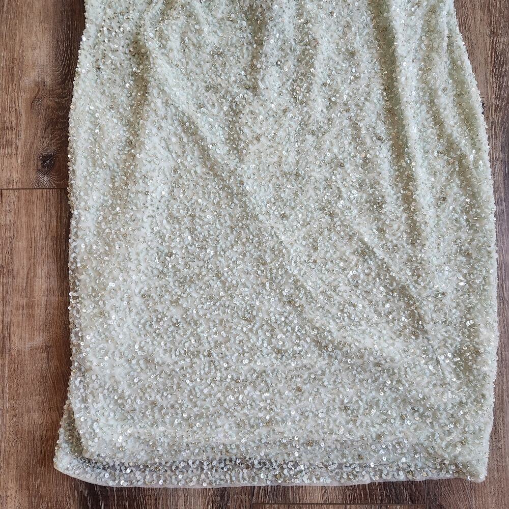 Retrofete X REVOLVE Mich Dress in Mint Aqua Green Size XL Beaded Sequins NWT - Picture 5 of 12